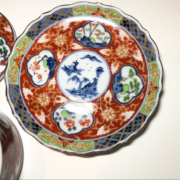 Vintage ornate Takahashi Imari style 3 piece candy/trinket bowl set - Picture 4 of 11